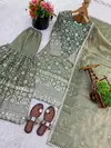 Nsr 883 Silk With Heavy Embroidery Work Top With Sharara Dupatta Wholesale Online